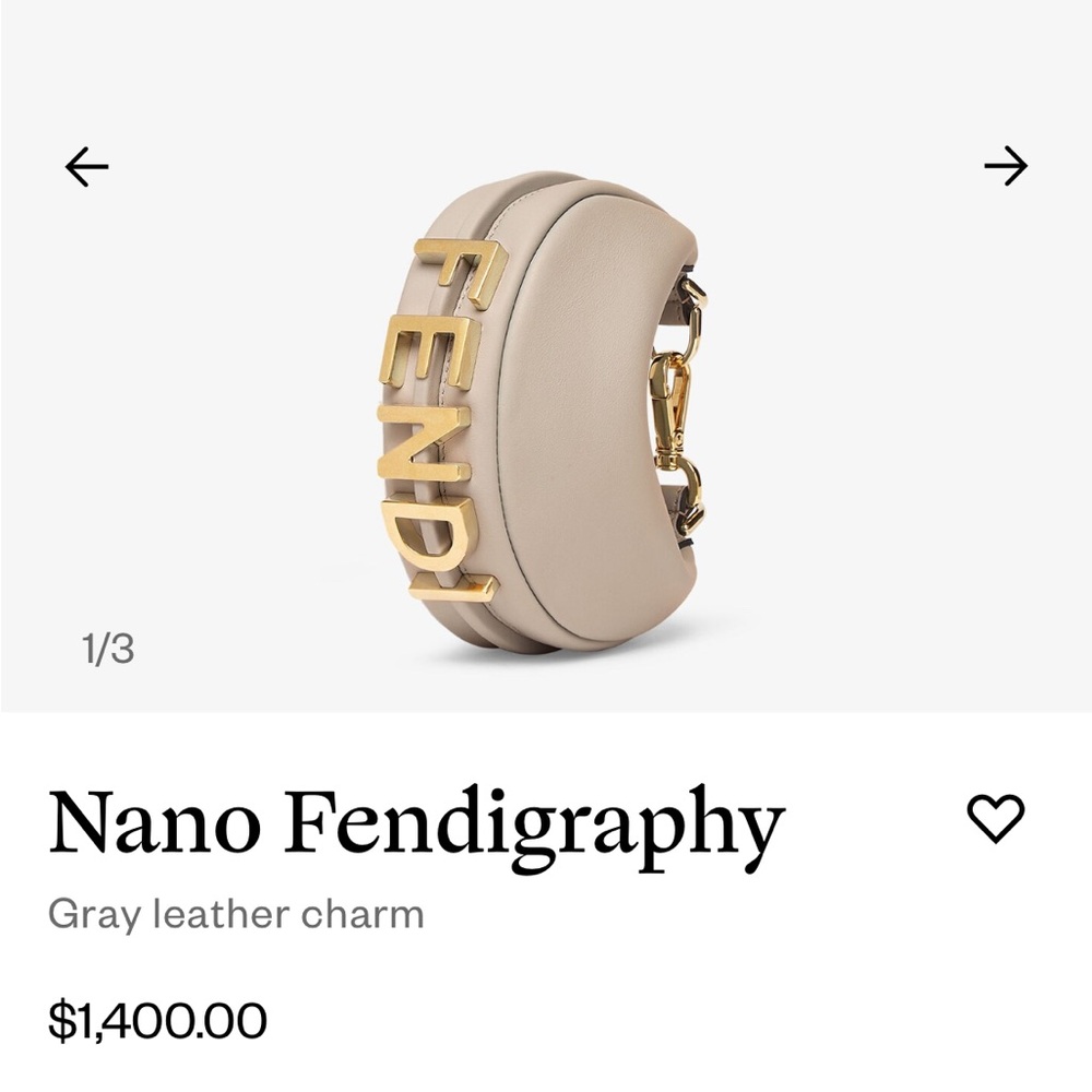 Fendi Nude Mini Bag with Gold Accents